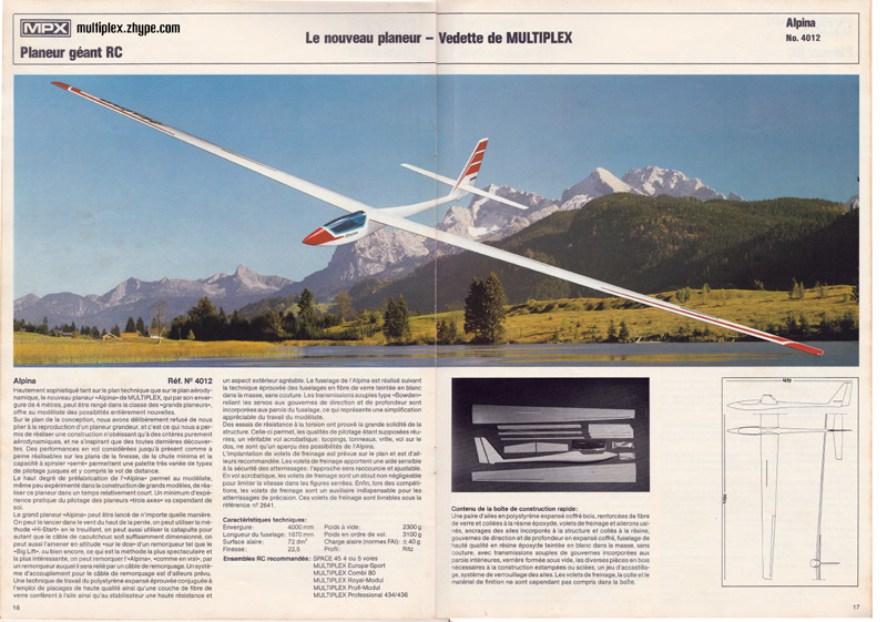 Multiplex : Extrait du catalogue Multiplex 'Nouveautés 1980' p16/17
